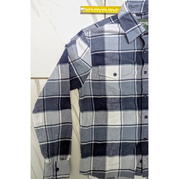 Men’s American Eagle Flannel Shirt comfy  blue white gray size small - Picture 3 of 4